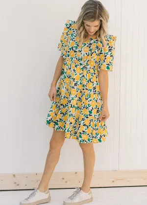 X Sunny Yellow Floral Dress