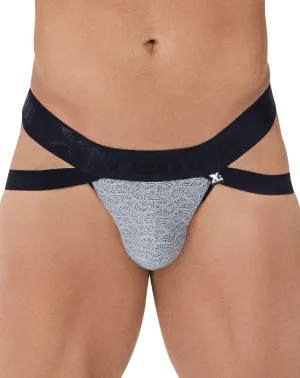 Xtremen 91085 Microfiber Jacquard Jockstrap Gray